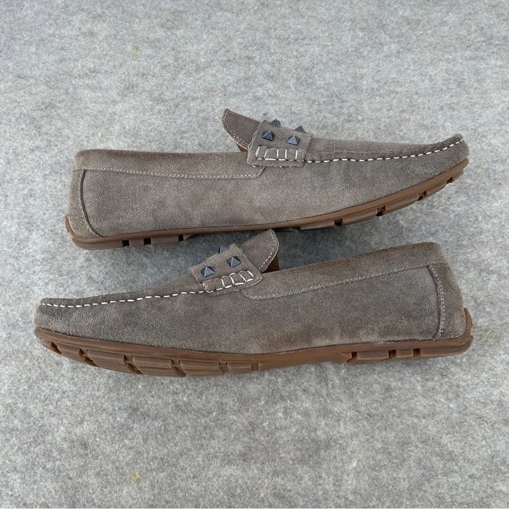 Steve Madden Marionn Leather Suede Studded Driver Slip On Loafers Men’s Size 12